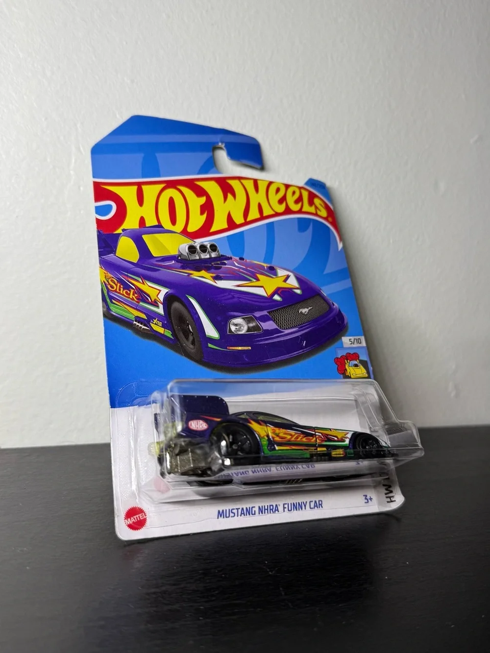 2021 Hot Wheels Funny Car Ford Mustang NHRA Drag Strip HW Purple 140